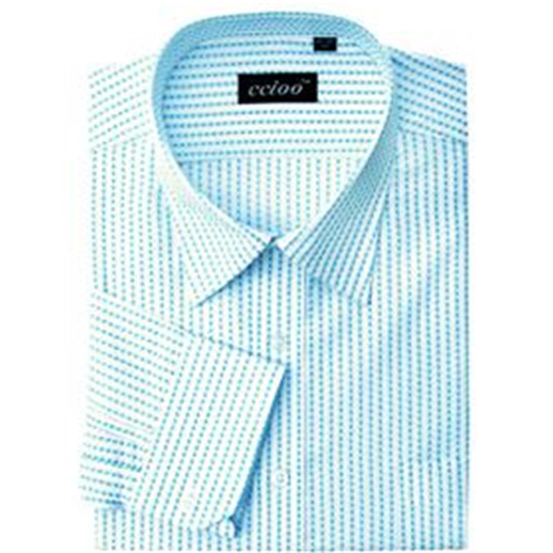 高支棉短袖男襯衫